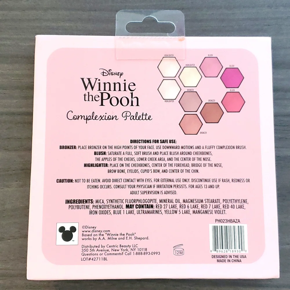 Disney Winnie the Pooh Complexion Palette - Pink and Purple Shades